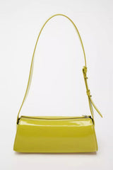 Jamie Mirror Leather Baguette Bag