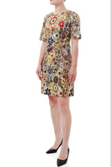 lauren printed rhinestone embellished mini dress