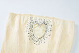 meroy Strapless Lace Mini Dress in Baby Pink