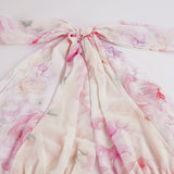 murray floral print halter backless mini dress - pink