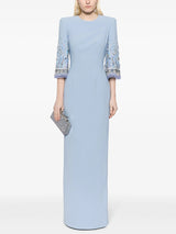 vivien blue Crystal Embellished Maxi Dress