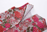 hilary multicolor floral embroidery sleeveless mini dress