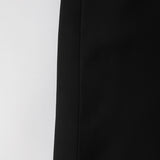 ARLENE BLACK LONG SLEEVED CUT OUT SILK TAFFETA MIDI DRESS