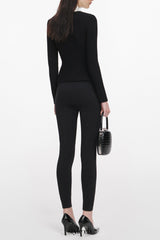 jocelyn Black 9-button Embellished Knit Jacket