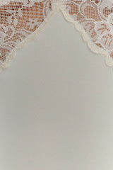 pamela V-neck lace see-through maxi dress in white