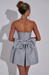 evelyn Mini Dress - Silver Sparkle