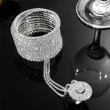 Dedrick Multi-Layer Rhinestone Interfinger Bracelet