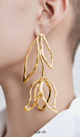 Dorcas Gold Flower Earrings