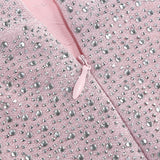 HALTER BACKLESS CRYSTAL EMBELLISHED MAXI DRESS IN PINK