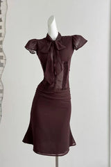 Irène Ruffled Tulle Top & Skirt Set