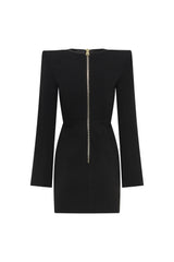 Moises Buttoned Split Sleeve Mini Dress
