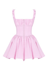 Cotton Candy Cotton Tulle Mini Dress in pink
