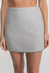 amy Grey  Co-Ord Set with Velvet Bow Collar Detail