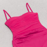 SATIN STRAPY COREST DRESS IN RED-styleofcb