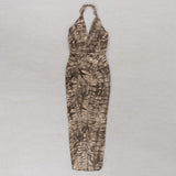 OFF SHOULDER MAXI STRIPE DRESS IN BROWN DRESS styleofcb 