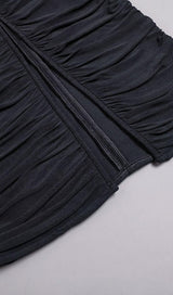 RUCHED STRAPLESS MIDI DRESS IN BLACK styleofcb 