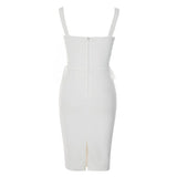 STRAPY HIP WRAP MIDI DRESS IN WHITE-styleofcb