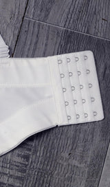 DIAMOND FEATHER CORSET TOP IN WHITE styleofcb 