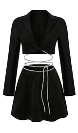 LONG SLEEVES TWO PIECE SET Clothing styleofcb S BLACK 