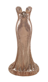STRAPLESS SEQUIN MAXI DRESS Dresses Oh CICI 