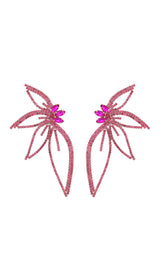 CRYSTAL FLOWER EARRINGS IN PINK Earrings styleofcb 