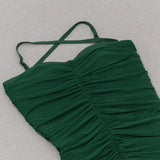 RUCHED MIDI DRESS IN GREEN styleofcb 
