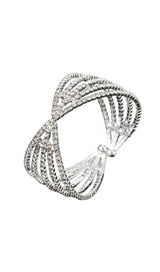 SILVER DIAMANTE CUFF BRACELET JEWELLERY styleofcb 