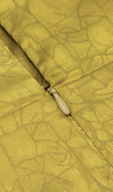LONG SLEEVES RUCHED MIDI DRESS IN YELLOW Dresses styleofcb 
