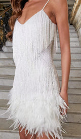TASSEL FEATHER MINI DRESS Dressers styleofcb 