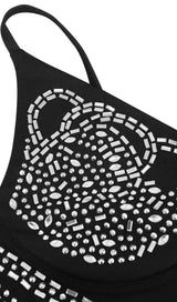LACE SEE-THROUGH DIAMONDS MAXI DRESS IN BLACK styleofcb 