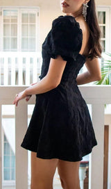 DIAMOND FLORAL BACKLESS MINI DRESS IN BLACK Dresses styleofcb 