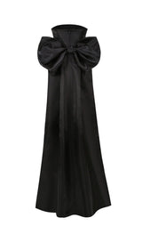 STRAPLESS BOWKNOT MINI DRESS IN BLACK Oh CICI 