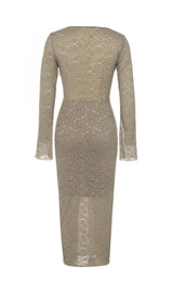 FLORAL LACE LONG SLEEVE MIDI DRESS Dressers styleofcb 