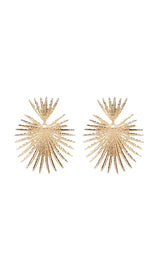 GOLD STARBURST DROP EARRINGS JEWELLERY styleofcb 