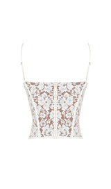 MILA IVORY LACE UNDERWIRED CORSET TOP Tops styleofcb 