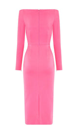 PINK BOW BANDAGE MIDI DRESS styleofcb 