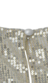 SEQUIN DEEP V-NECK PLEATED BOTTOM MINI DRESS IN SILVER styleofcb 