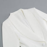LONG SLEEVES FEATHER MINI DRESS IN WHITE Dresses styleofcb 