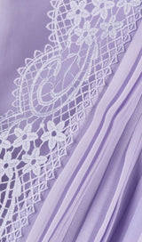 PLEATED CHIFFON MINI DRESS IN LAVENDER styleofcb 