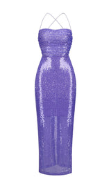SEQUIN BACKLESS MAXI DRESS IN PURPLE styleofcb 