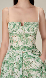 FLORAL THIGH SLIT MIDI DRESS DRESS STYLE OF CB 