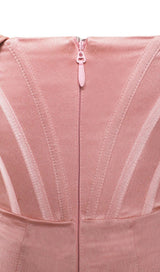 WILEY BLUSH PINK SATIN OFF SHOULDER CORSET DRESS Dresses styleofcb 