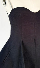 RHINESTONE PEPLUM MINI DRESS IN BLACK styleofcb 