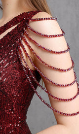 RED CUTOUT SEQUIN MAXI DRESS styleofcb 