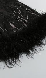 ONE SHOULDER SEQUIN MINI DRESS IN BLACK Dresses styleofcb 