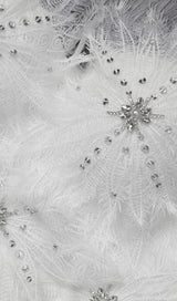 DIAMOND FEATHER CORSET TOP IN WHITE styleofcb 
