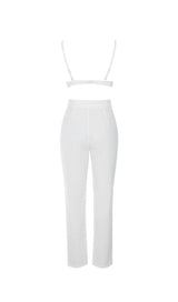 PEARL-DECORATED SUIT IN WHITE styleofcb 