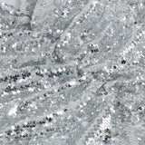 SEQUIN SLIT TWO-PIECE SUIT IN METALLIC SILVER DRESS STYLE OF CB 