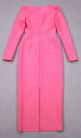 PINK BOW BANDAGE MIDI DRESS styleofcb 