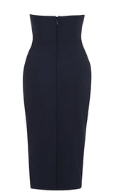 STRAPLESS MIDI DRESS IN BLUE Dresses styleofcb 